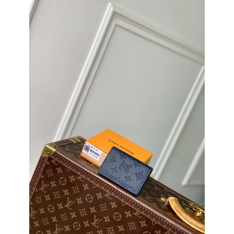 LV M14786 Louis Vuitton Pocket Organizer Navy Blue