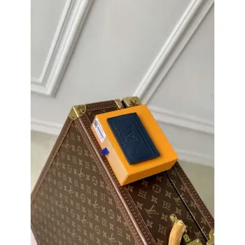 LV M14789 Louis Vuitton Double Card Holder Navy Blue