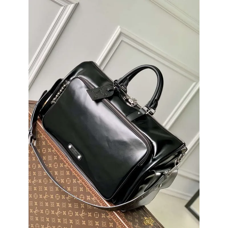 LV M13992 Louis Vuitton Keepall Cargo Bandoulière 50 Bag Black