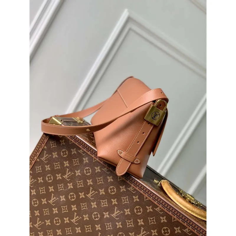 LV M13151 Louis Vuitton Low Key Messenger Bag Cognac Brown