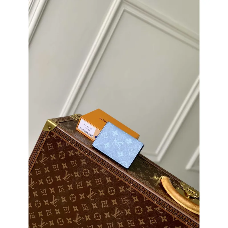 LV M14112 Louis Vuitton Pocket Organizer Taigarama Blue