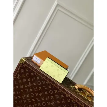 LV M14109 Coin Card Holder Taigarama Lemon Yellow — Compact Luxury with Purpose