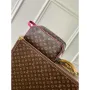 LV M12641 Louis Vuitton Locker Dopp Kit Taurillon Monogram Rose Red