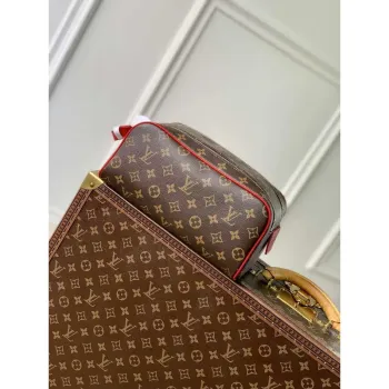 LV M12641 Louis Vuitton Locker Dopp Kit Taurillon Monogram Red