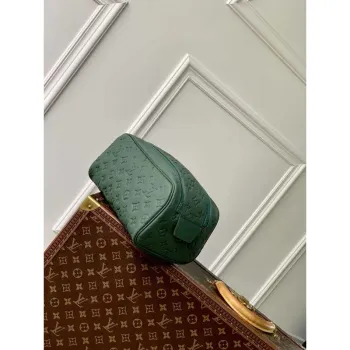 LV M24442 Louis Vuitton Locker Dopp Kit Monogram Taurillon Green