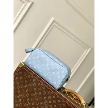 LV M14125 Louis Vuitton Dopp Kit Taigarama Blue