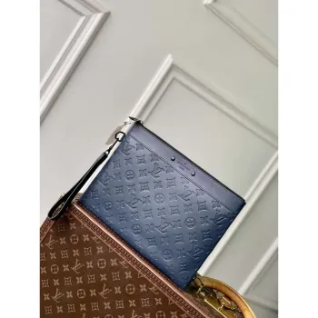 LV M14914 Louis Vuitton Pochette To Go Bag Navy Blue