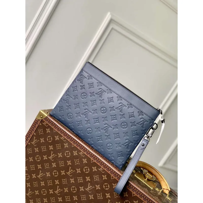 LV M14914 Louis Vuitton Pochette To Go Bag Navy Blue