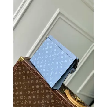 LV M14011 Louis Vuitton Pochette Voyage MM Bag Sky Blue