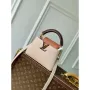 LV M12956 Louis Vuitton Capucines Mini Bag Taurillon leather Galet Gray