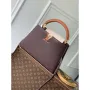 LV M12952 Louis Vuitton Capucines MM Bag Taurillon leather Chocolate Brown