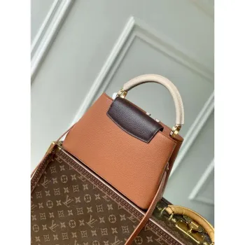 LV M14176 Louis Vuitton Capucines BB Bag Taurillon leather Brown
