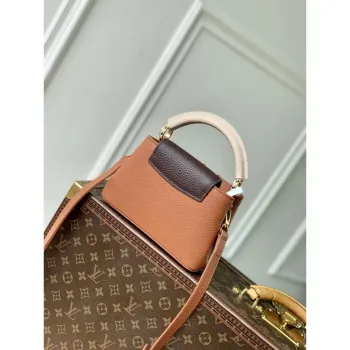 LV M14176 Louis Vuitton Capucines Mini Bag Taurillon leather Brown