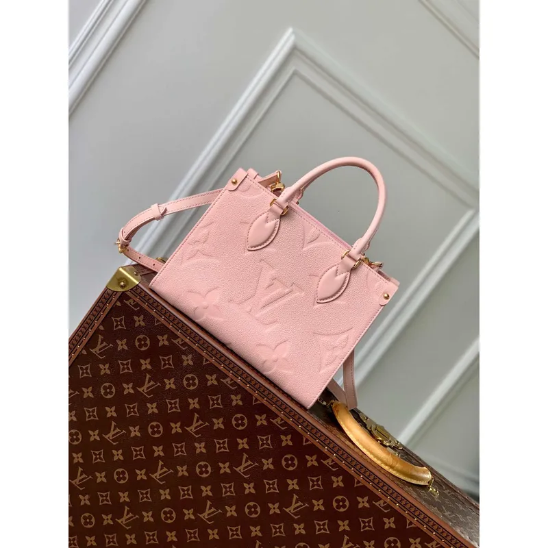 LV M47135 Louis Vuitton Onthego Pm Bag M45779 leather Pink