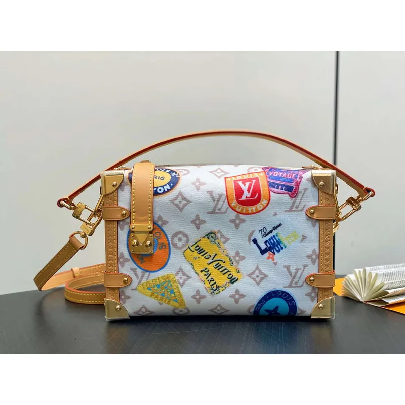 LV M14606 Louis Vuitton Side Trunk MM Bag Monogram Dune