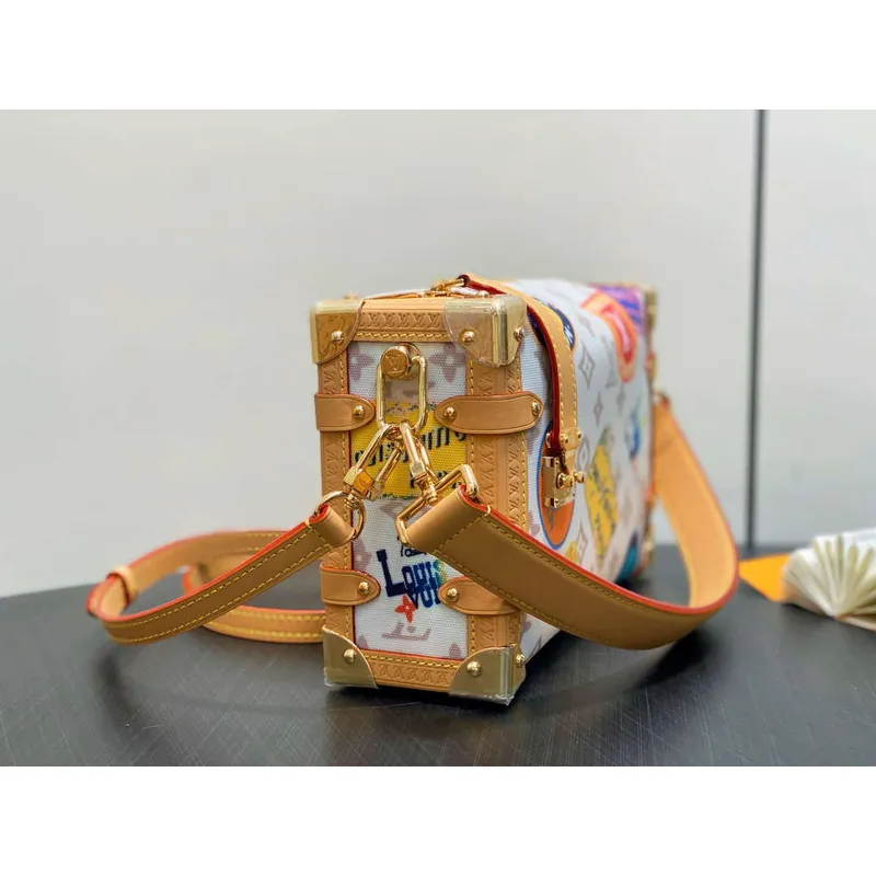 LV M14606 Louis Vuitton Side Trunk MM Bag Monogram Dune