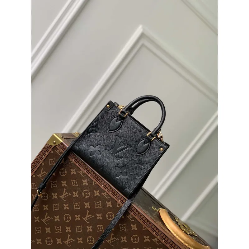 Louis Vuitton LV M46993 OnTheGo BB Handbag Monogram Empreinte Black