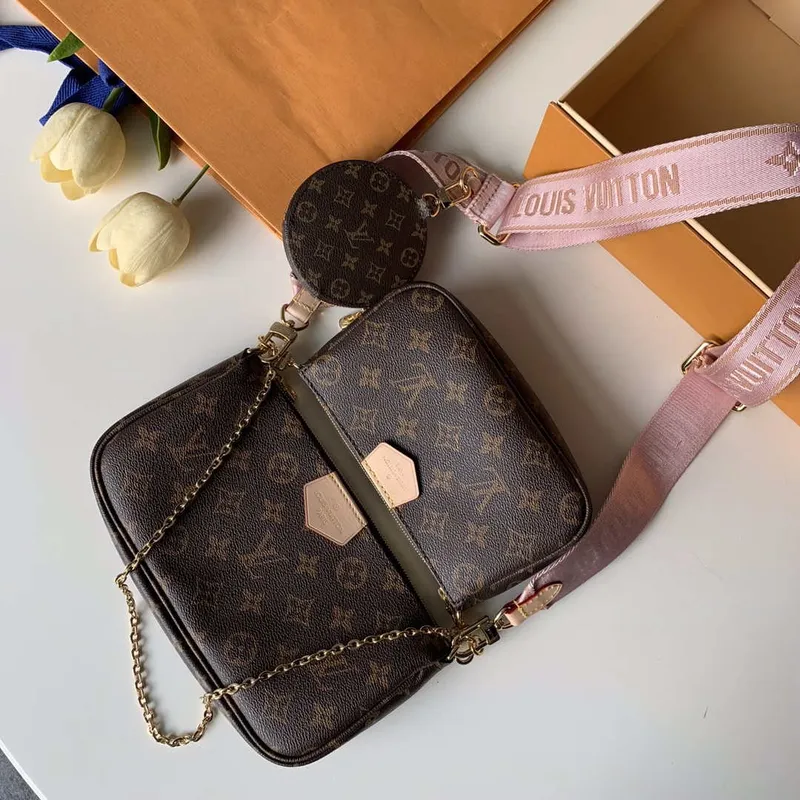 LV M44813 Louis Vuitton M44823 Multi Pochette Accessoires Bag Pink