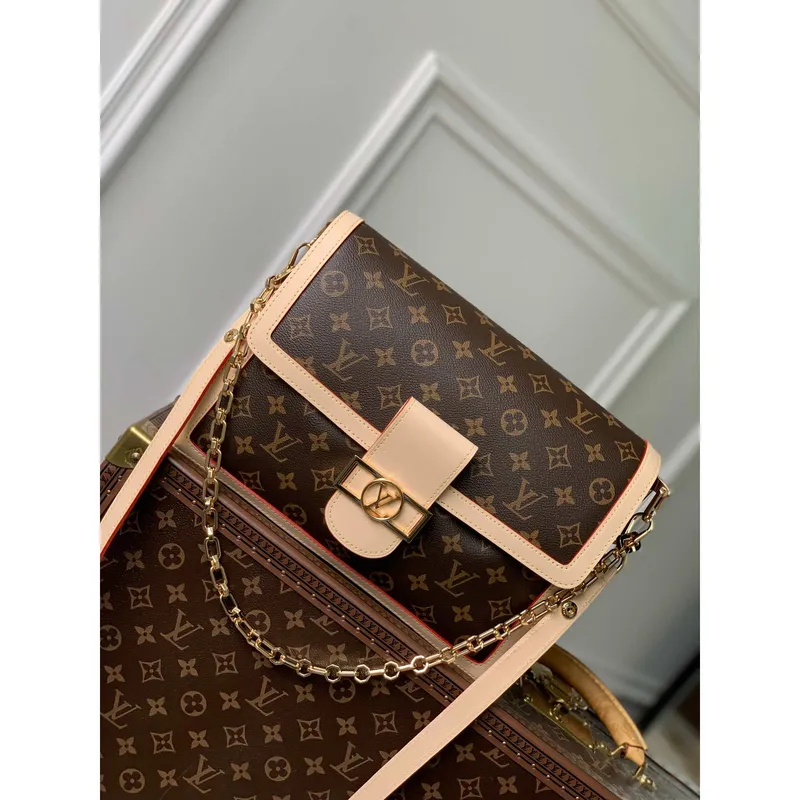 LV M47149 Louis Vuitton Dauphine Soft GM Monogram Canvas Bag