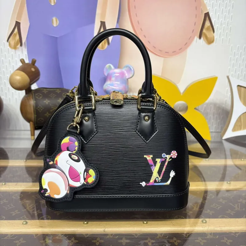 LV M13670 Louis Vuitton LV x TM Alma BB Handbag Black