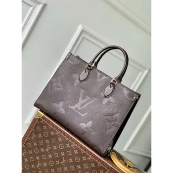 LV M12967 Louis Vuitton OnTheGo MM Handbag Chocolate Brown