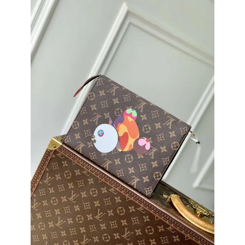 LV M13762 Louis Vuitton LV x TM Trio Toiletry Pouch Monogram