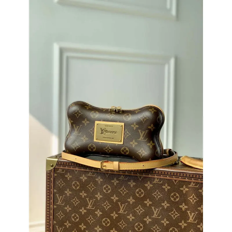 LV M12615 Louis Vuitton Bone Wearable Wallet Monogram