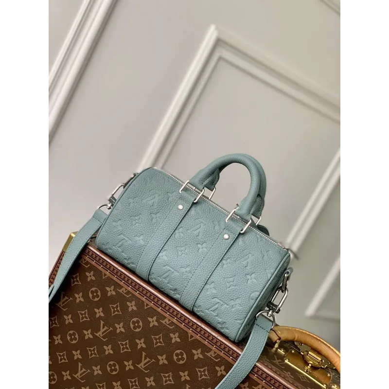 LV M13866 Louis Vuitton Keepall Bandoulière 25 Bag Misty Lake Green