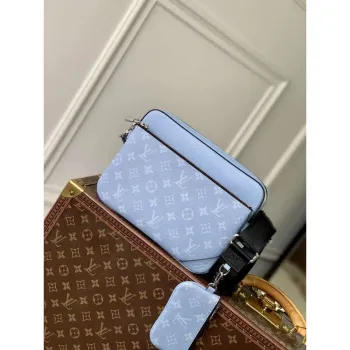 LV M14069 Louis Vuitton Trio Messenger Sky Blue