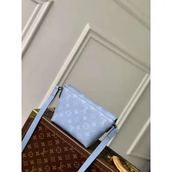 LV M14116 Louis Vuitton Pulse Wearable Wallet Sky Blue