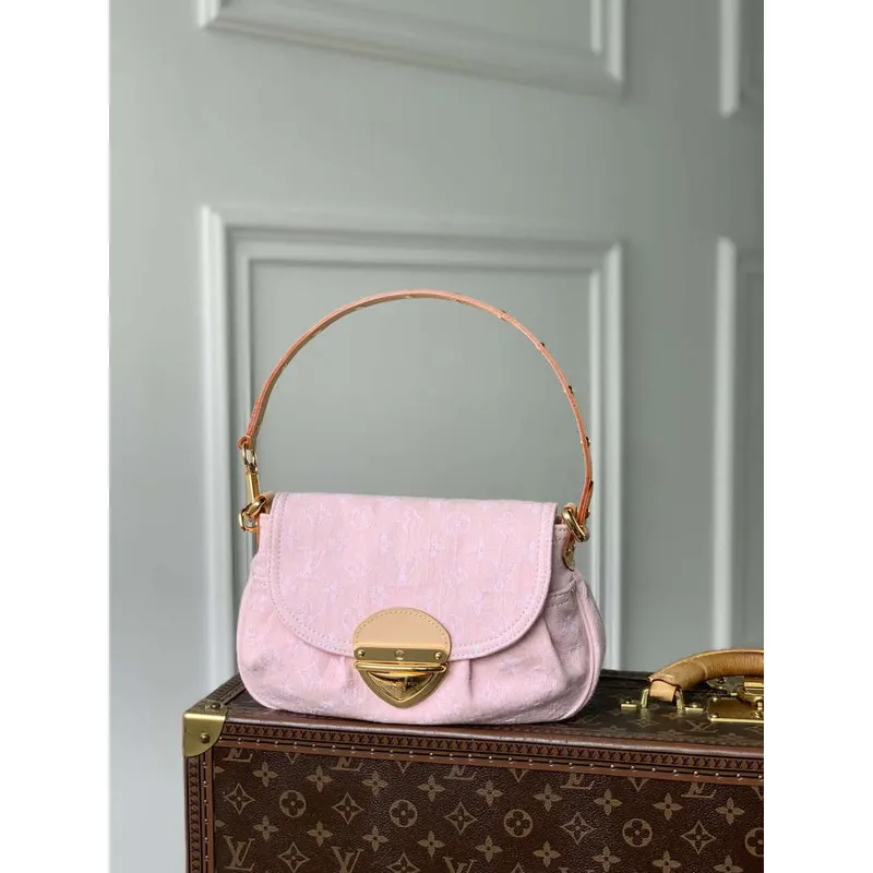 LV M13347 Louis Vuitton Sunset Handbag Washed Pink