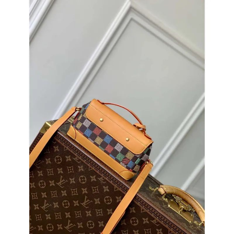 LV N00187 Louis Vuitton Steamer East West Wearable Wallet Multicolor