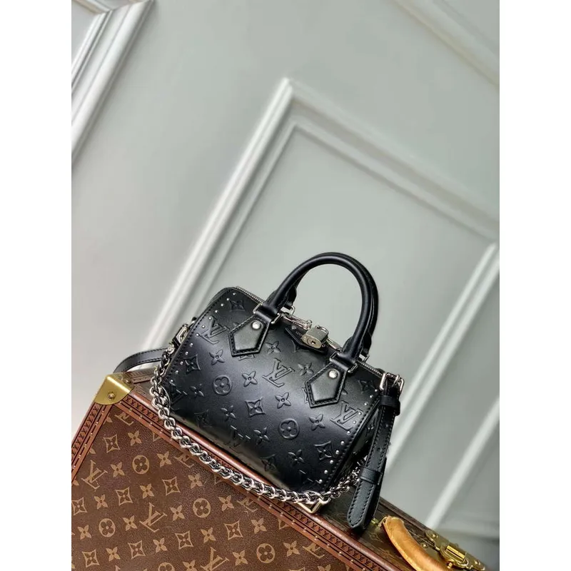 LV M14575 Louis Vuitton Speedy 20 Trunk Bag Black