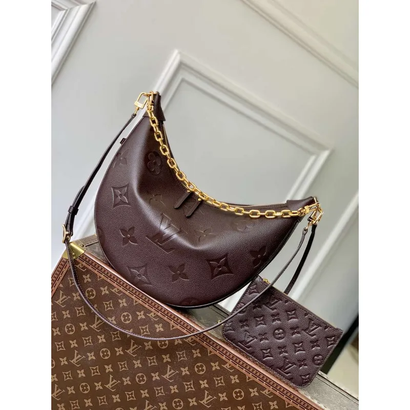 LV M14042 Louis Vuitton Loop Hobo Bag Chocolate Brown