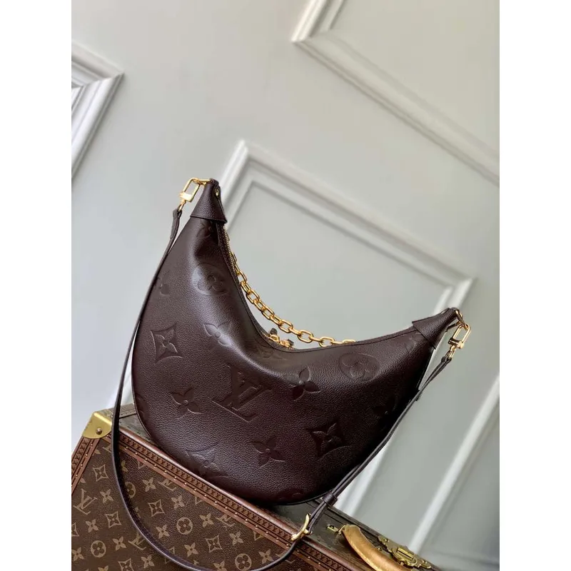 LV M14042 Louis Vuitton Loop Hobo Bag Chocolate Brown