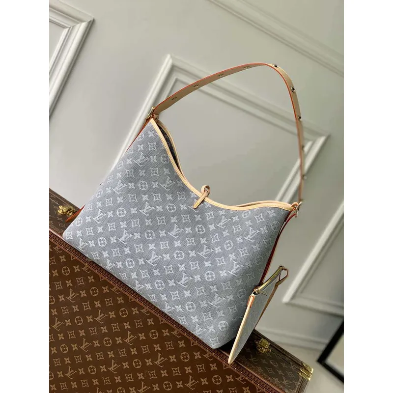 LV M13289 Louis Vuitton CarryAll MM Bag Monogram Washed Gray