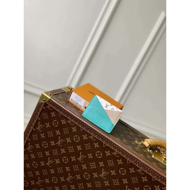 Louis Vuitton M14090 LV x TM Romy Card Holder Blue Gray