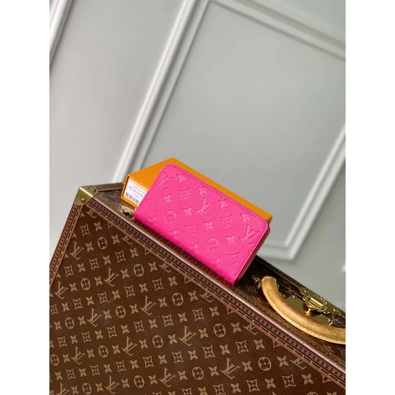 Louis Vuitton M13618 LV x TM Zippy Wallet Monogram Rose Red