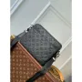 LV M46602 Louis Vuitton Trio Messenger Bag Monogram Shadow Leather