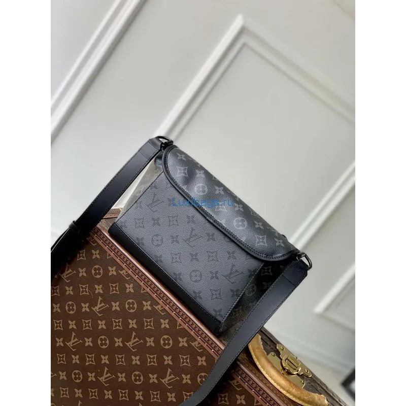 Louis Vuitton LV M12681 Pulse Messenger Monogram Eclipse Canvas