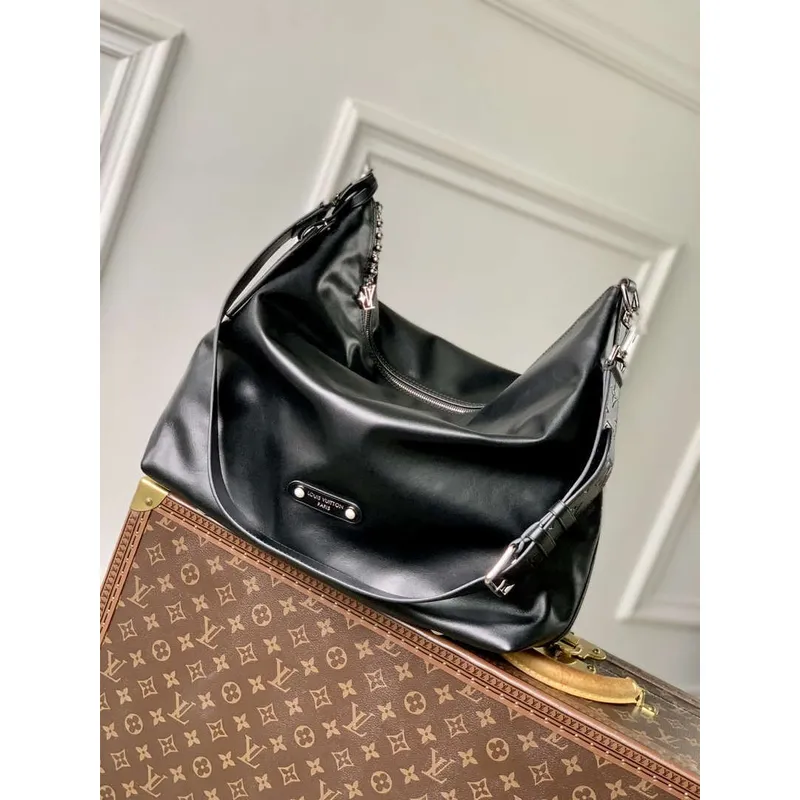 LV M13986 Louis Vuitton Vagabond Hobo Bag Black LV Night