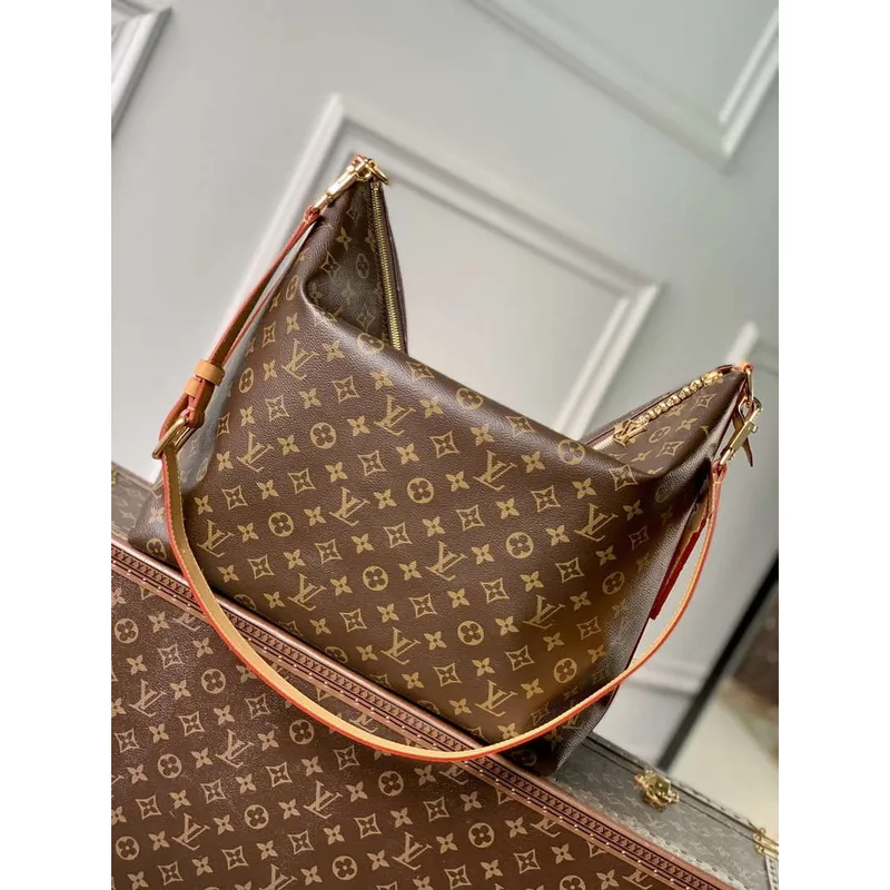 LV M14018 Louis Vuitton Vagabond Hobo Bag Monogram coated canvas