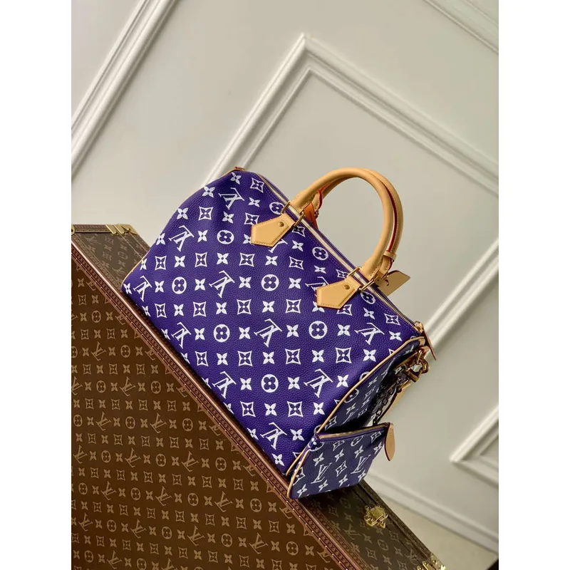 LV M24419 Louis Vuitton Speedy P9 Bandoulière 40 Bag Monogram Leather Purple
