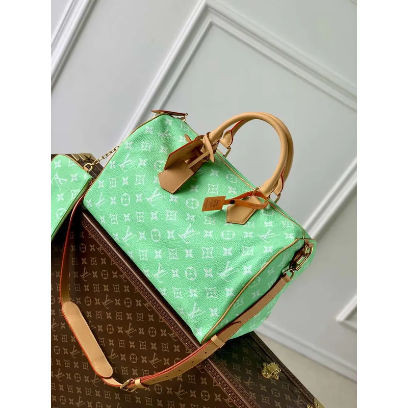 LV M24417 Louis Vuitton Speedy P9 Bandoulière 40 Bag Monogram Leather Fruit Green