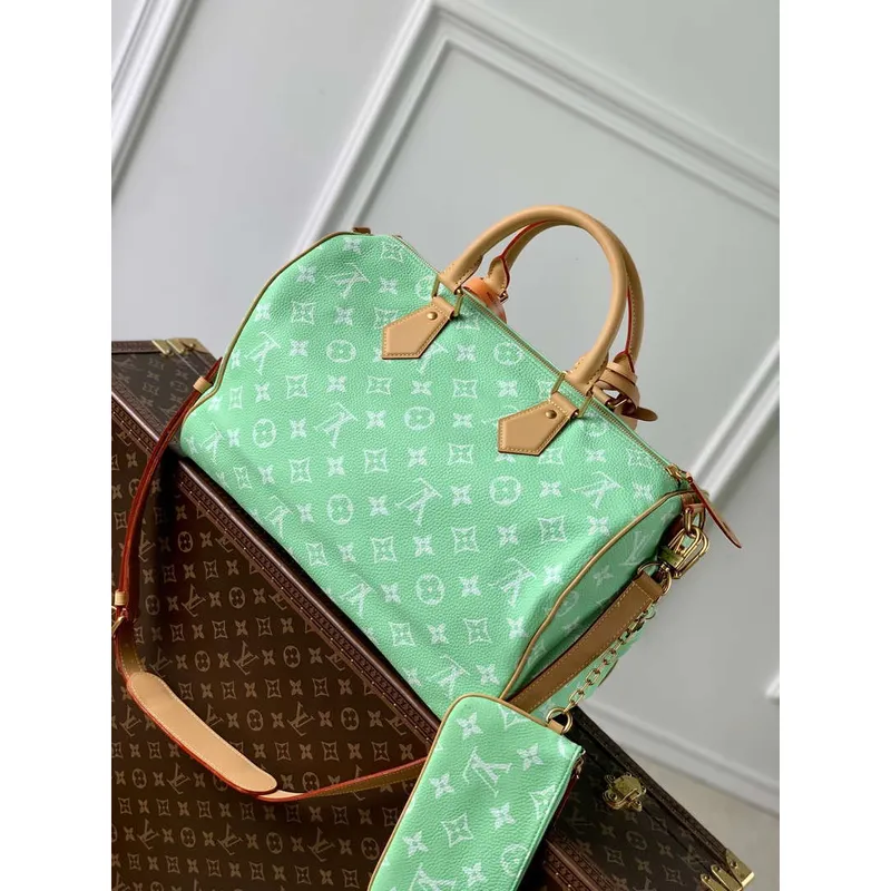 LV M24417 Louis Vuitton Speedy P9 Bandoulière 40 Bag Monogram Leather Fruit Green