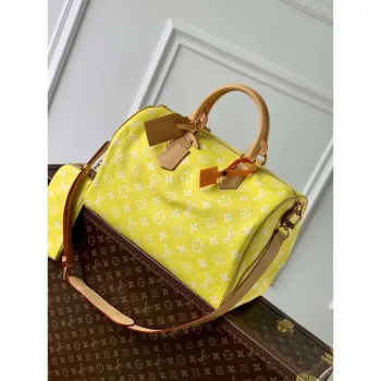 LV M24419 Louis Vuitton Speedy P9 Bandoulière 40 Bag Monogram Leather Fluorescent Yellow