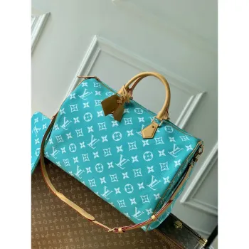 LV M11564 Louis Vuitton Speedy P9 Bandoulière 40 Bag Monogram Leather Lake Blue