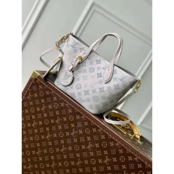LV M12088 Louis Vuitton Blossom PM Mahina Leather Bag Brume Gray