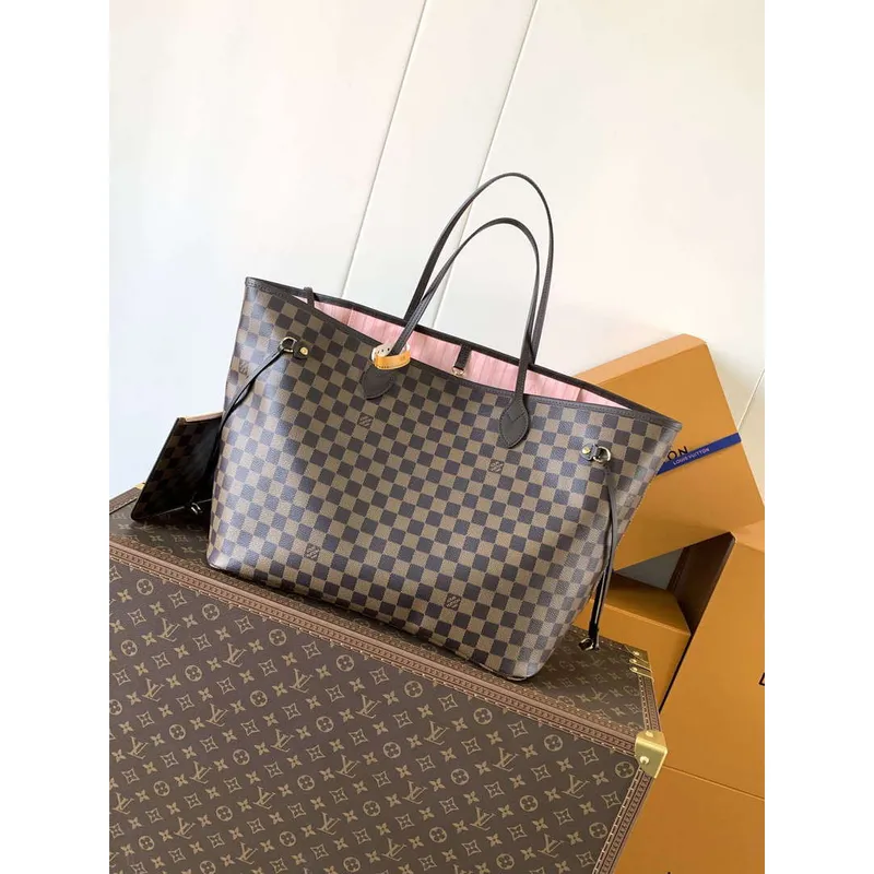 Louis Vuitton LV N41602 Neverfull GM Damier Ebene coated canvas