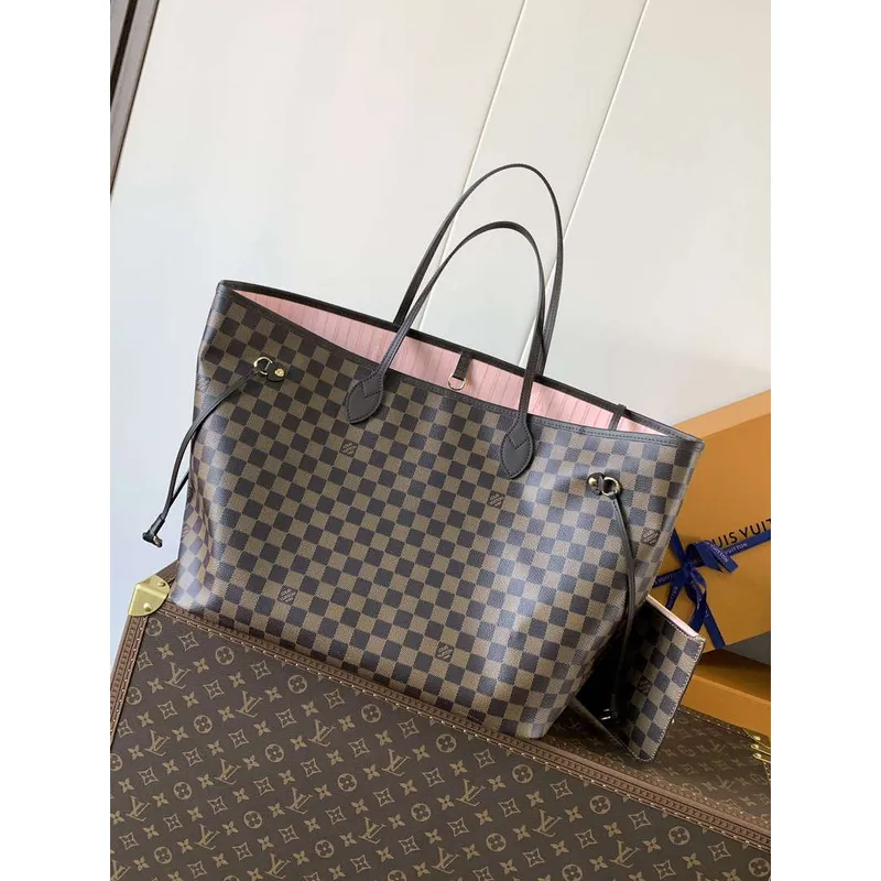Louis Vuitton LV N41602 Neverfull GM Damier Ebene coated canvas